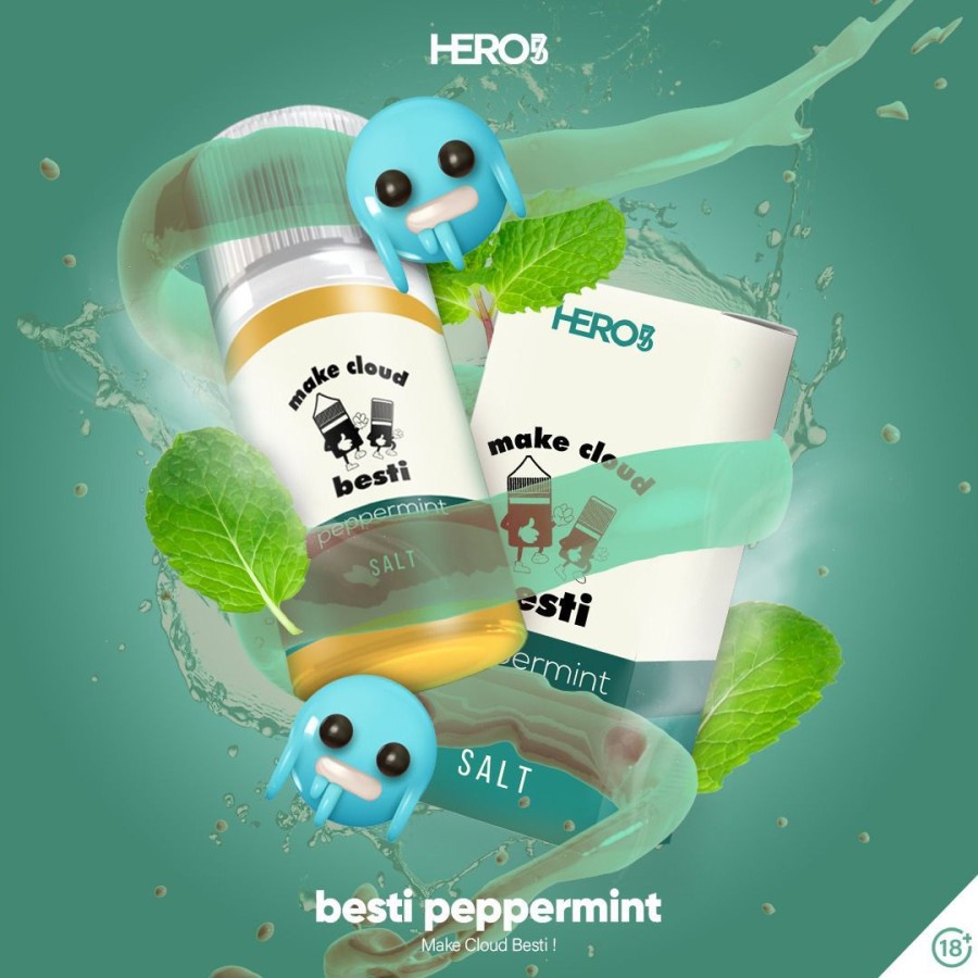 NEW LIQUID BESTI PEPERMINT SALTNIC 30ML 30MG AUTHENTIC