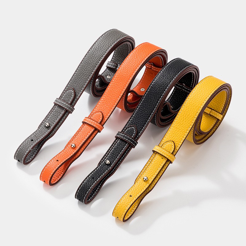 seika slim leather grained bag strap 2.6cm adjustable / tali tas panjang - tanpa kait