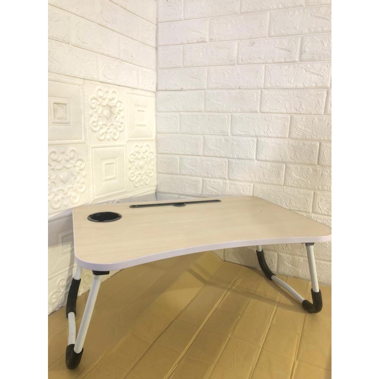 Meja Belajar Lipat Meja Belajar Anak Motif Karakter Gambar Ukuran 50 x 30 x 28 cm-Coklat muda