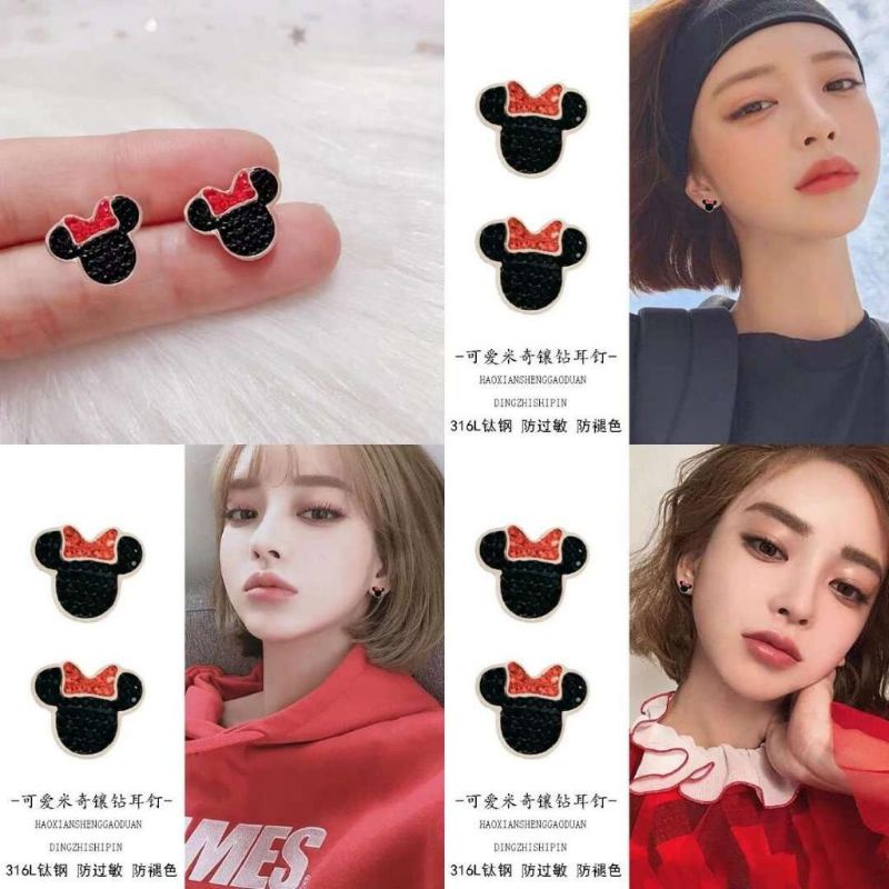 Anting Mata Minni Pita Titanium Anti Karat AS36