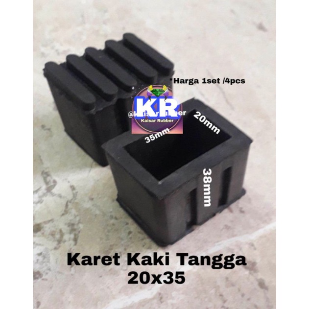 Karet Kaki Tangga lipat 20x35 Pelindung Kaki kursi Meja Rak Ranjang Besi Baja Ringan