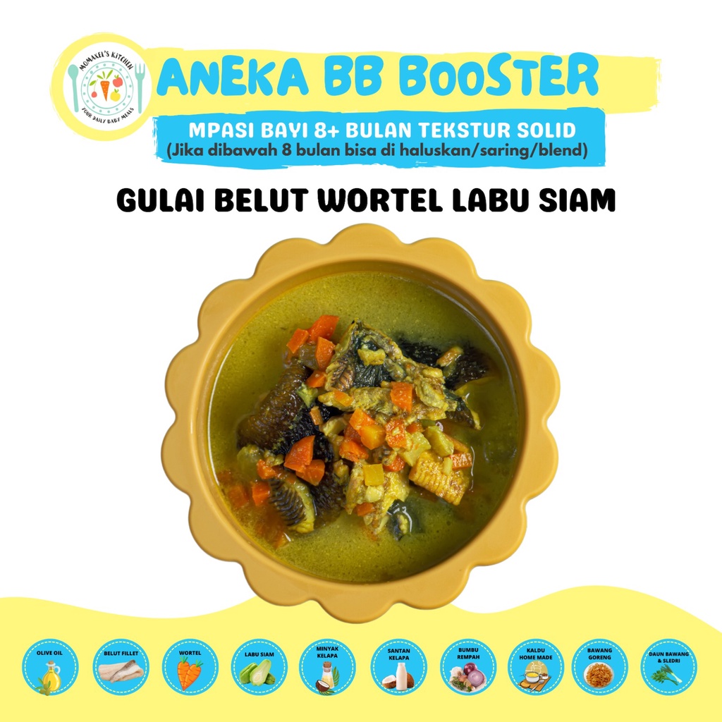 

GULAI BELUT WORTEL LABU SIAM (MPASI FROZEN)