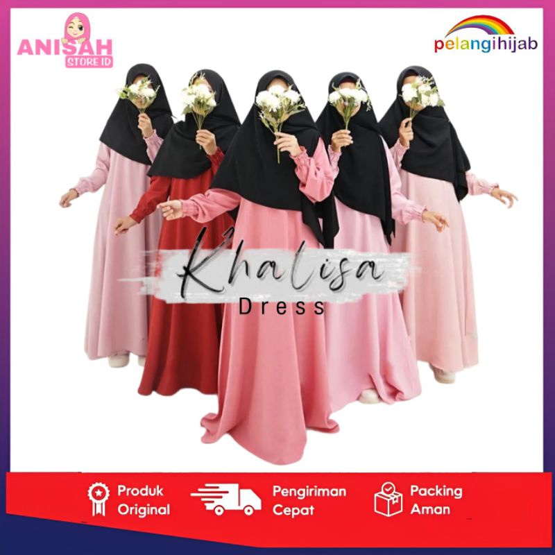 Khalisa Dress Pelangi Hijab | Gamis Wanita Dewasa