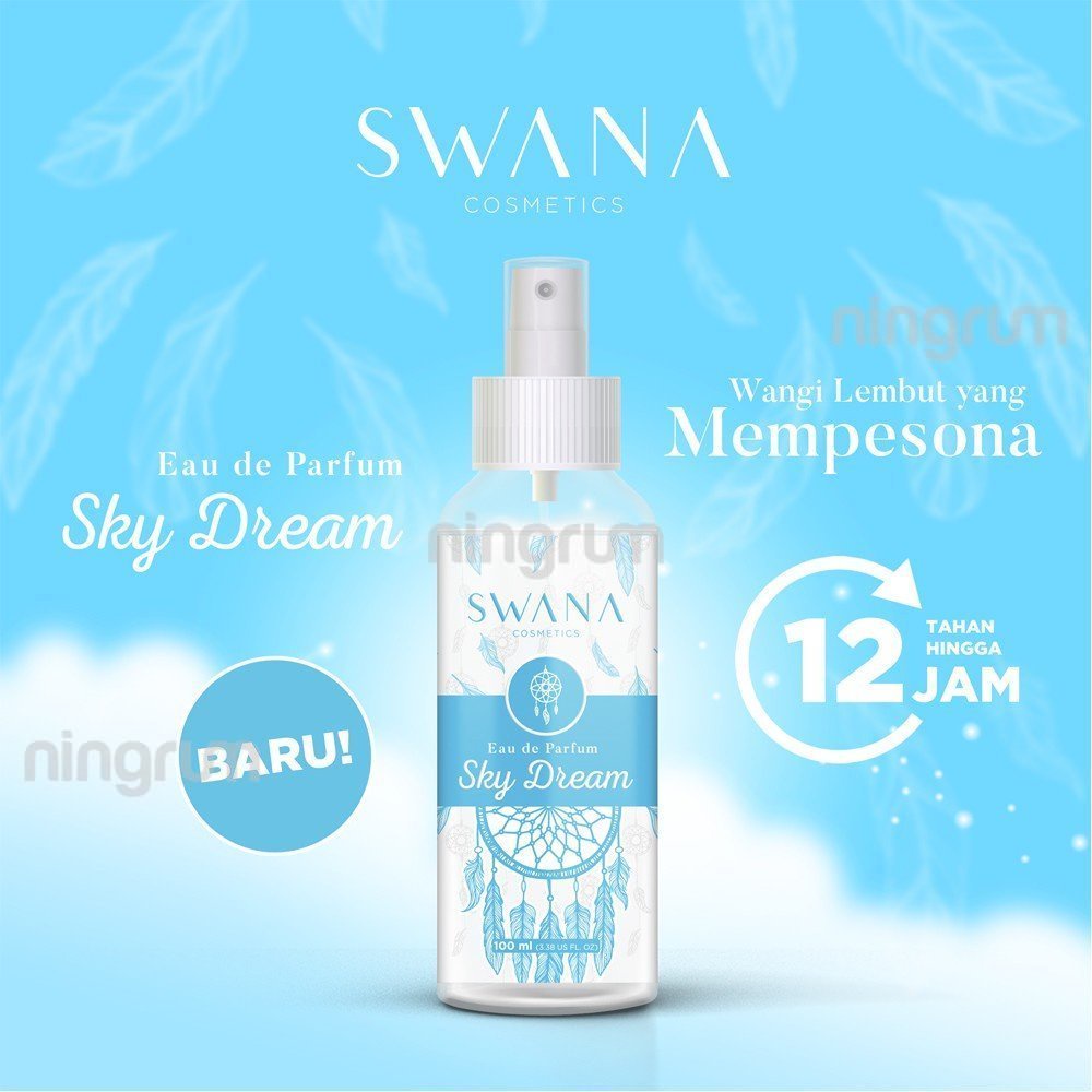 Ningrum - SWANA Eau De Parfume 100ml | Sky Dream / Stardust / Moonlight / Sunshine | Parfume Wangi Tahan Lama Segar Hanasui Original BPOM - 5033