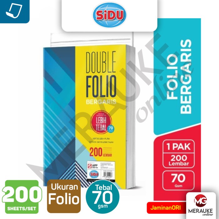 

,,,,,,,] Kertas Double Folio Garis SiDU (Pak isi 200 Lembar)