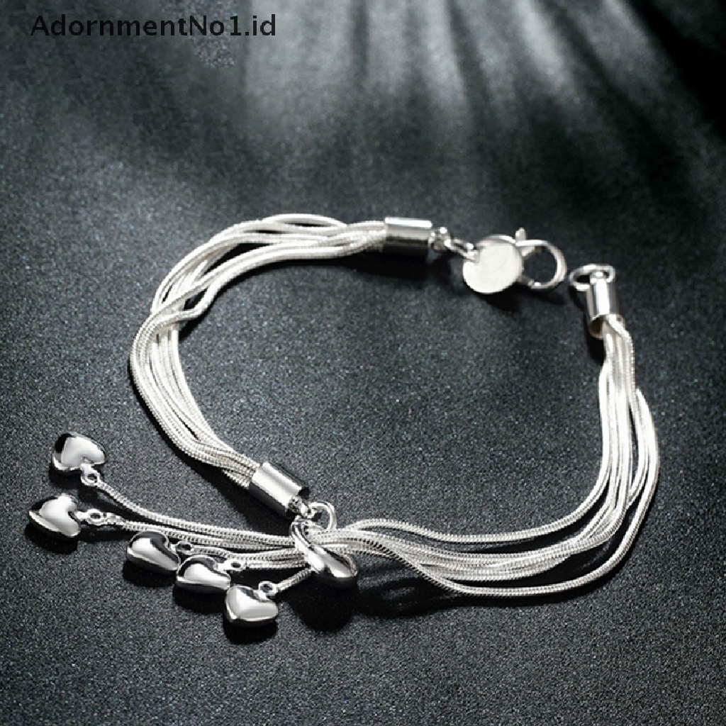 [AdornmentNo1] Gelang Tangan Wanita925 Perhiasan Perak Sterling Rantai Ular Wanita Kualitas Top [ID]