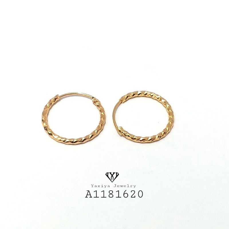 anting gipsi yaxiya model burik , anting gipsi lapis emas 18k