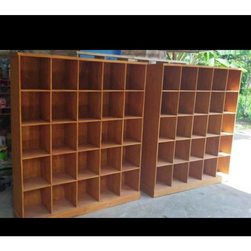 Rak Susun Kayu Multiplek 18 mm Serbaguna untuk Warung atau Laundry, Tersedia Ukuran 15, 20, dan 25 K