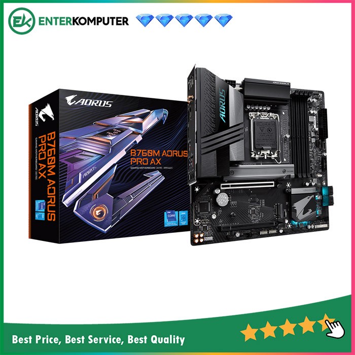 Gigabyte B760M Aorus PRO AX (LGA1700, B760, DDR5, USB3.2 Type-C)