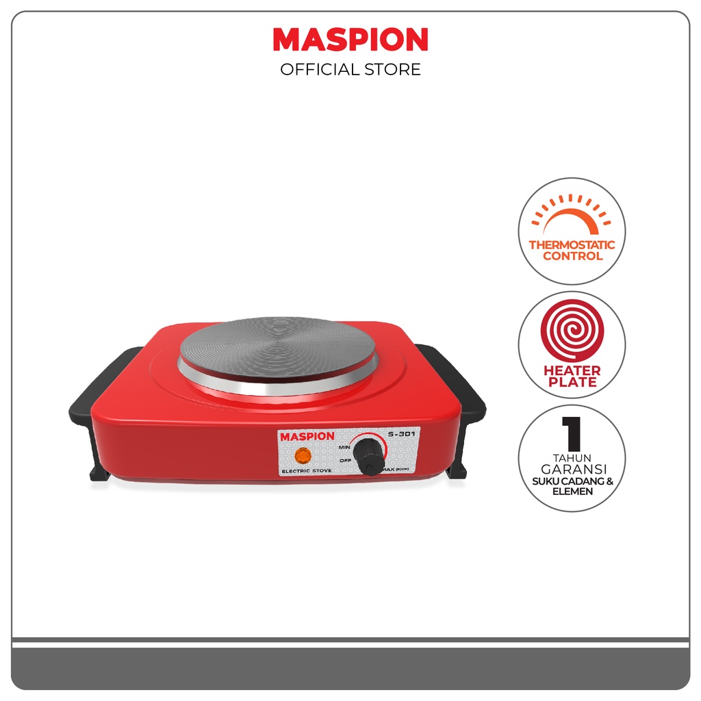 Maspion Electric Stove Kompor Listrik 1 Tungku S-301