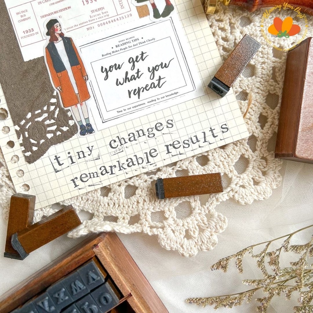 

HJK Bloomingyourdays Stempel huruf alfabet alphabet stamp set journal bujo DIY cetakan cap