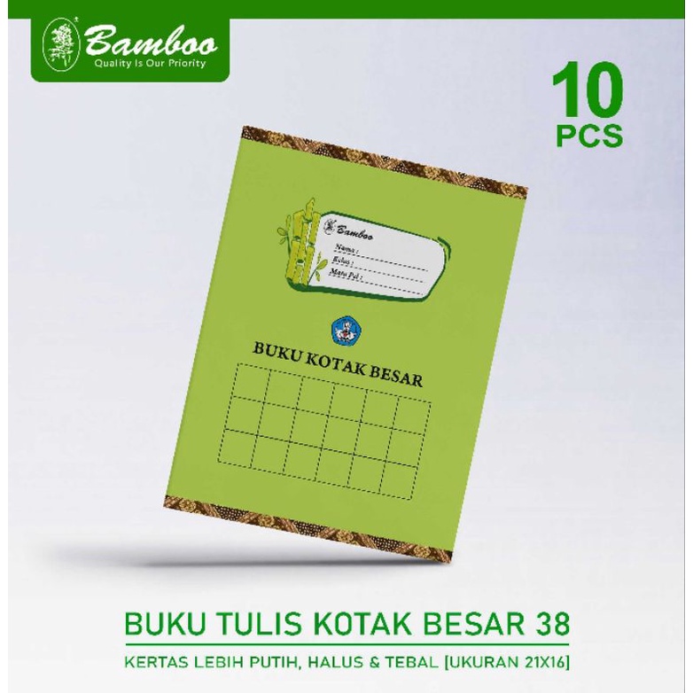 Jual Buku Kotak Besar Bamboo Isi Lembar Pak Buku Shopee Indonesia