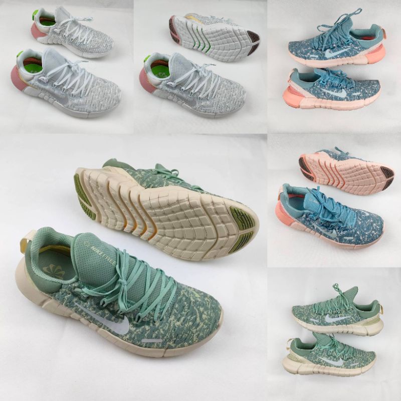 SEPATU NK FREE RN 5.0 GREY PINK