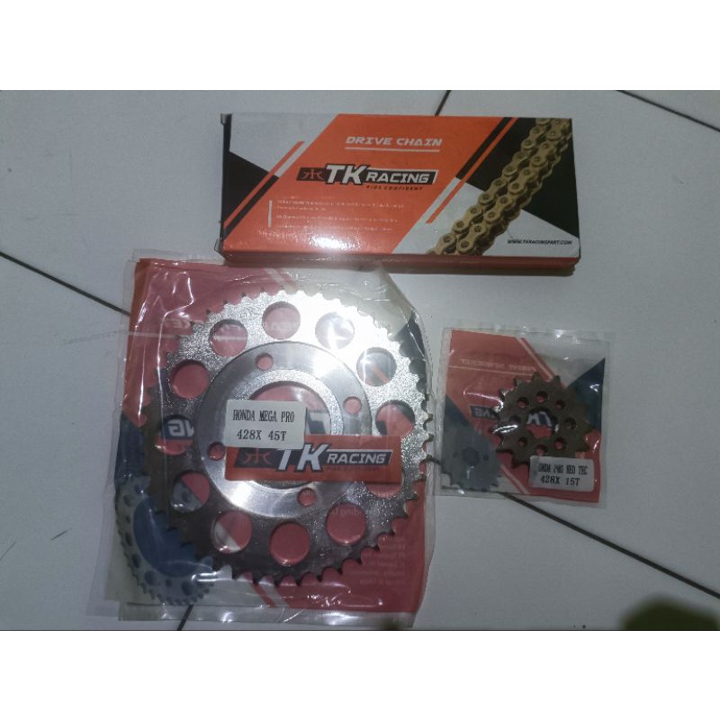 gear gir set TK racing megapro cbr verza tiger