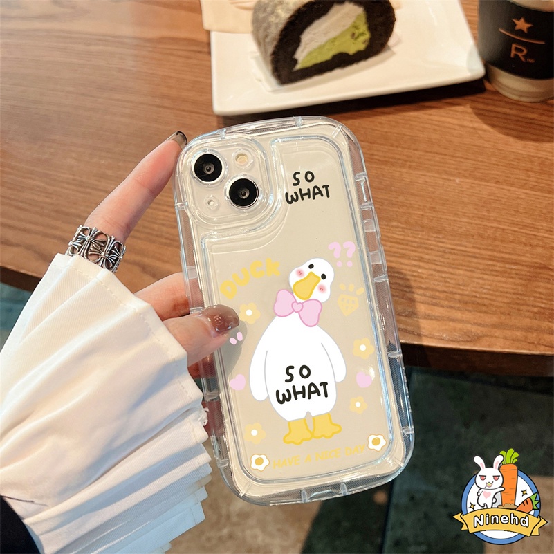 Soft Case Pelindung Desain Kartun Bebek Untuk iPhone 14 13 12 11 Pro Max X Xr Xs Max 8 7 6 6s Plus SE2020