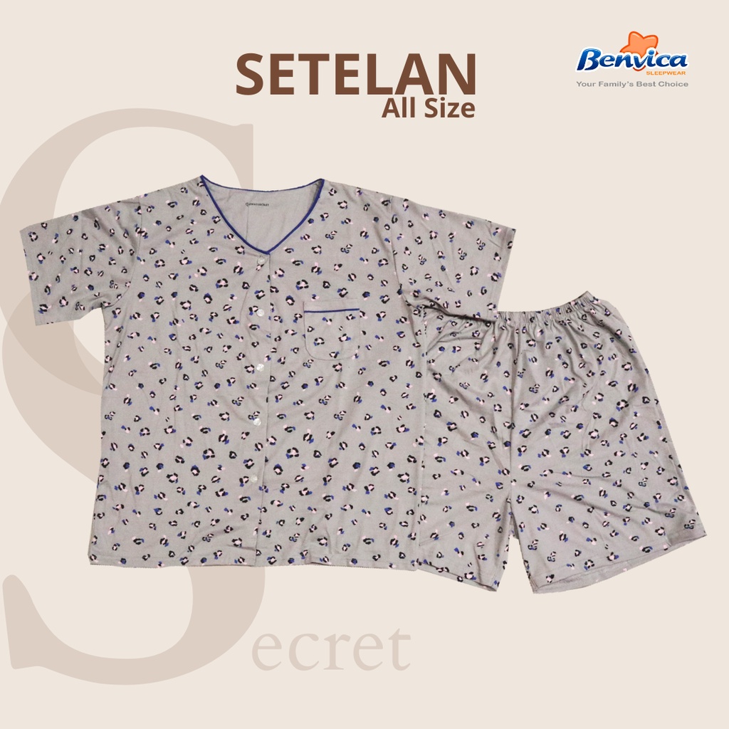 BAJU TIDUR CELANA PENDEK KAOS GINA SECRET - ALL SIZE