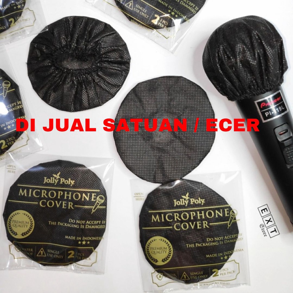 Sarung Mic JOLLY POLY ECER Gosir Cover mic Sekali Pakai Mic Karaoke