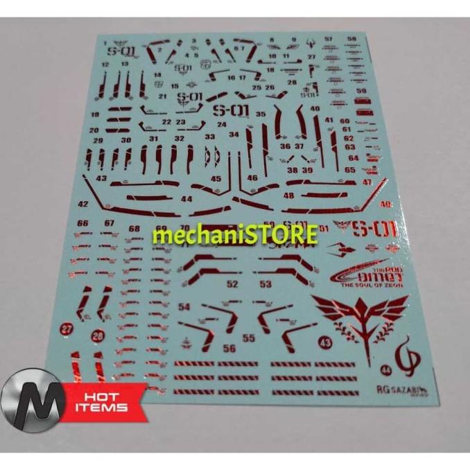 Water Decal Rg Sazabi Red Bronzing By Delpi