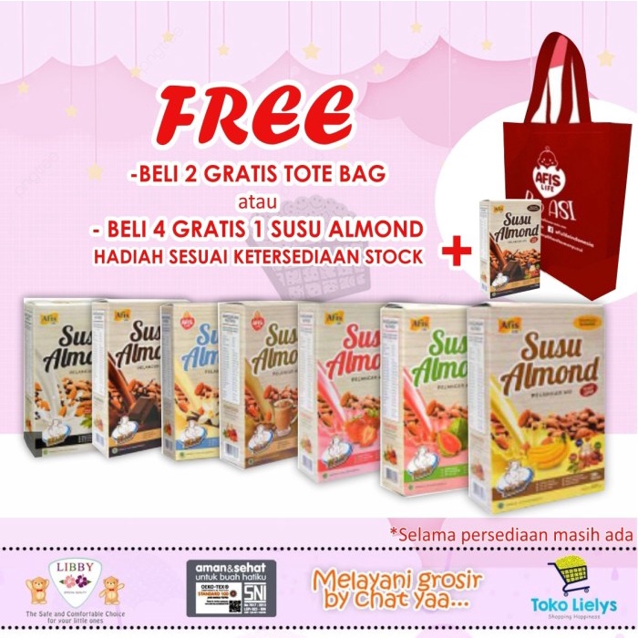 HADIAH 1 PCS AFIS SUSU ALMOND 60GR RASA RANDOM