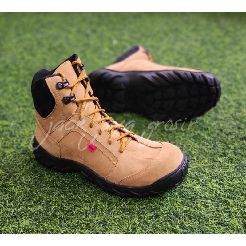 boot safety pria full kulit original suide sepatu boot
