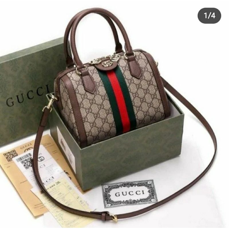 Tas Gucci Speedy Original Platinum/ miror