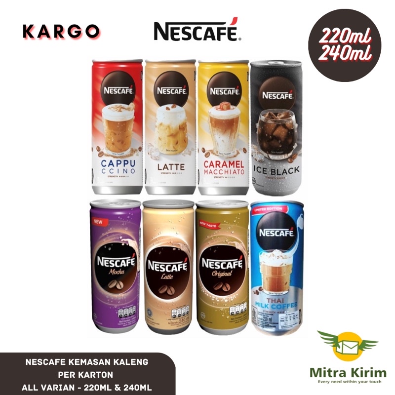 

Nescafe Kopi Kemasan Kaleng All Varian Rasa - 220 Ml Per Dus [KARGO]