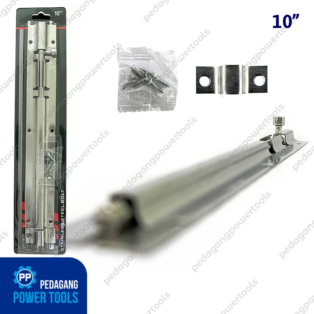 EAST GRENDEL 10&quot; PUTIH SELOT KUNCI JENDELA PINTU KAMAR MANDI STAINLESS