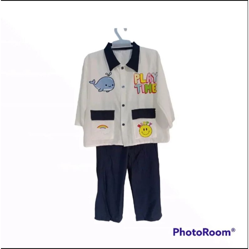 SETELAN CROP ANAK  EMOJI POLO LINEN / SETELAN ANAK PEREMPUAN VIRAL TERBARU 2022
