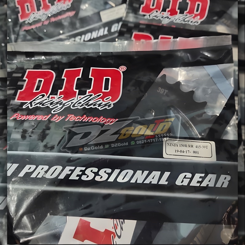 Gear Belakang DID 415 NINJA R RR DID RACING CHAIN Japan Technology NINJA 2T