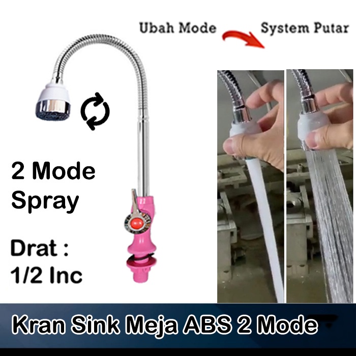 (SerbaSerbi)Kran Wastafel Cuci Piring Plastik A88 / Fleksibel Keran Air Tembok Sink Cuci Piring Dapur