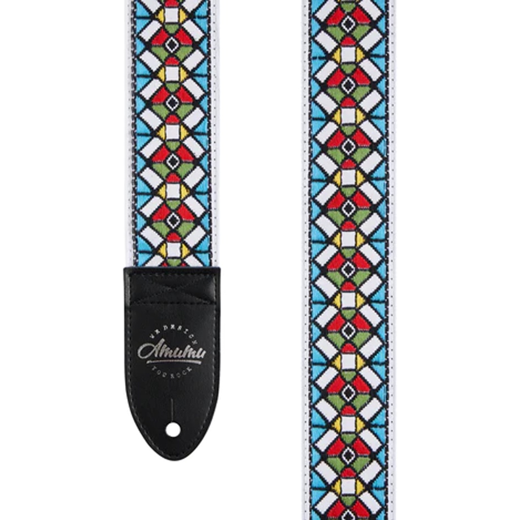 Amumu CO27J Strap Gitar motif Stained Glass Vintage Jacquard