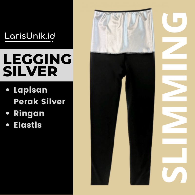 Korset Pelangsing pengecil paha kaki Pembakar Lemak Lapis Perak Celana Pelangsing perut silver sweat Penguras Lemak