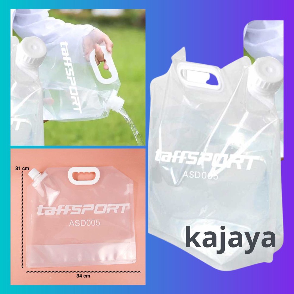 Jerigen Kantong Plastik Air Lipat Portable Masak Camping Kemah 5 Liter