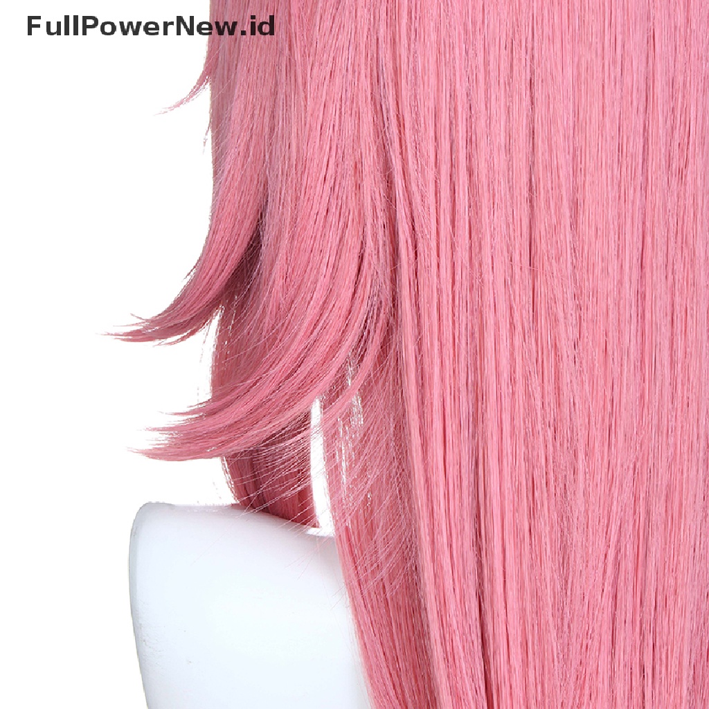 Power Genshin Impact Yae Guuji Cosplay Wig 80cm Pink Lurus Wig Rambut Tahan Panas ID