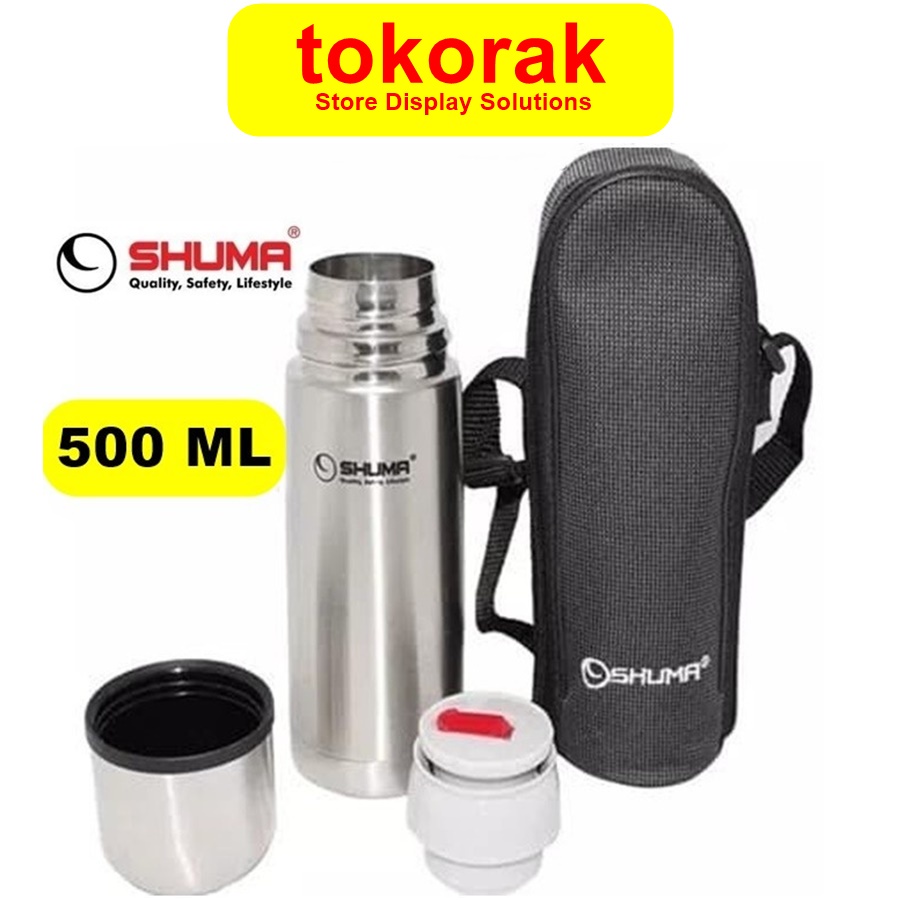 VACUUM BOTTLE SHUMA - TERMOS AIR PANAS 500 ML STAINLESS -  BOTOL MINUM