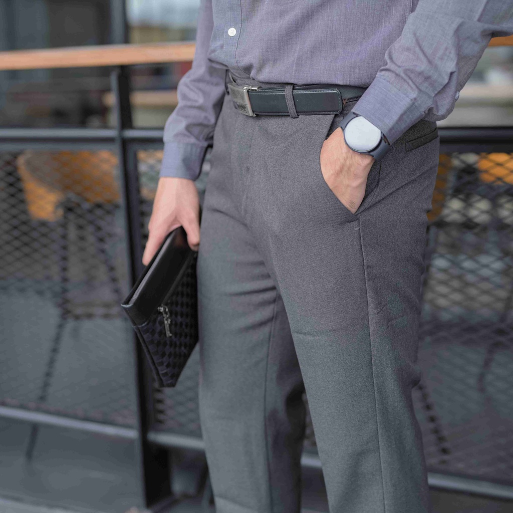 ZUITER - DARK GREY Formal Pants | Celana bahan kerja kantor slimfit pria