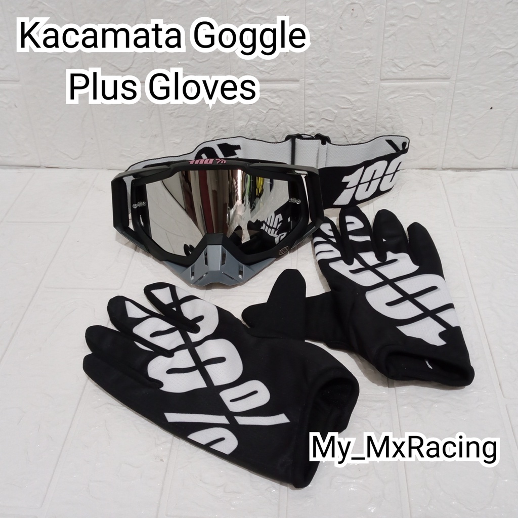 Kacamata Goggle KUALITAS  PREMIUM - Goggle trail motor cross - Kacamata trail -  -kacamata supermoto or sunmori -KACAMATA BERKENDARA FREE GLOVE