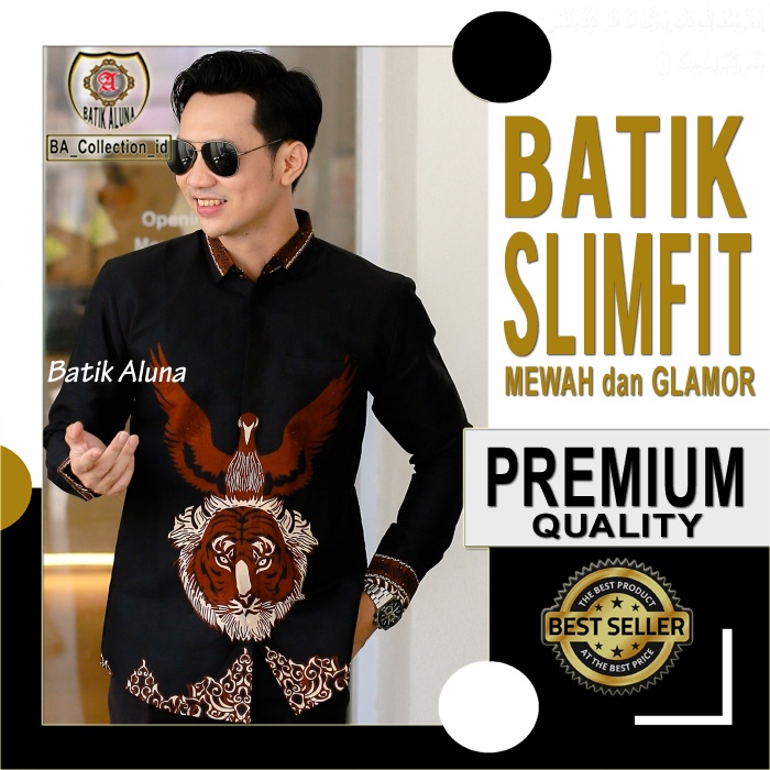 Batik Pria Slimfit Lengan Panjang Modern Premium Original Santai kondangan Bagus Kombinasi Motif Kek