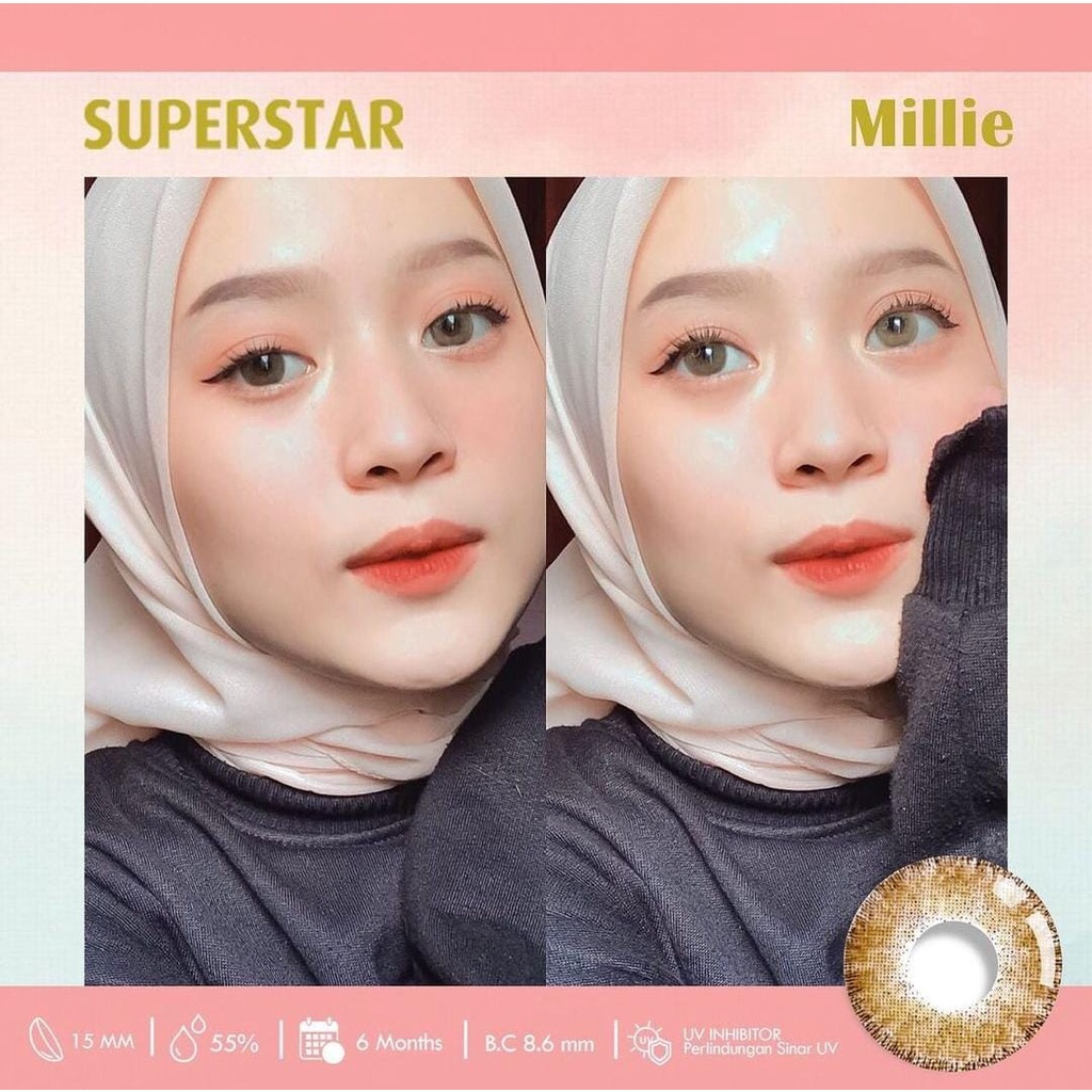 HARGA PROMO!!!SUPERSTAR MILLIE SOFTLENS COLOR