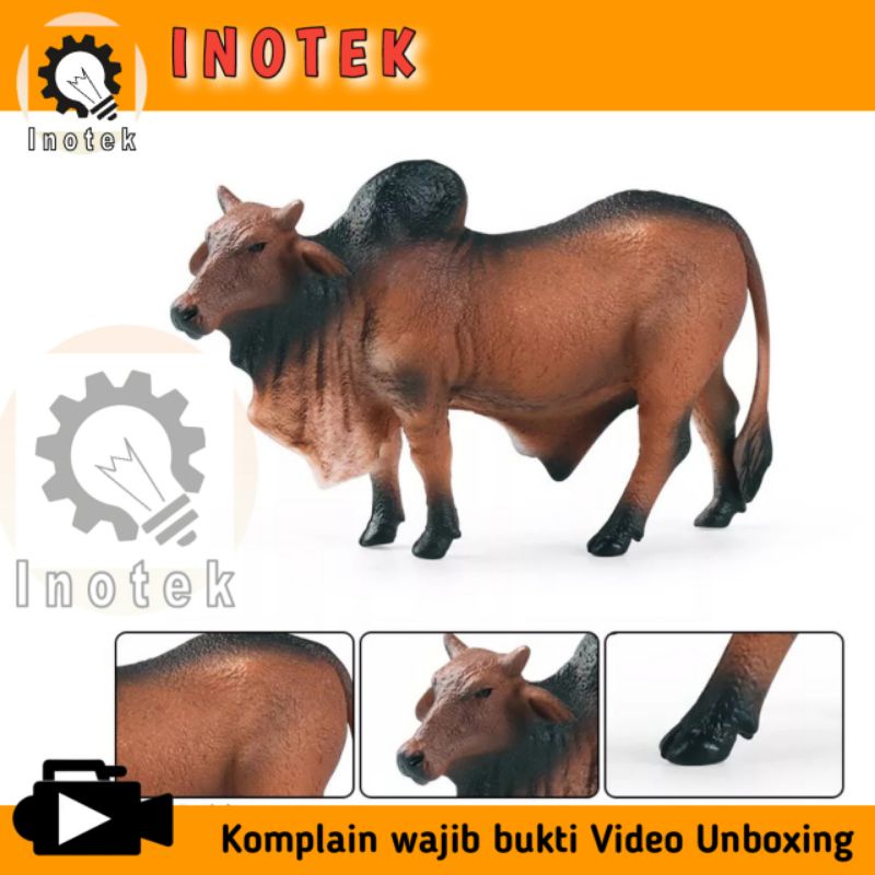 Mainan sapi berpunuk miniatur sapi hewan kurban