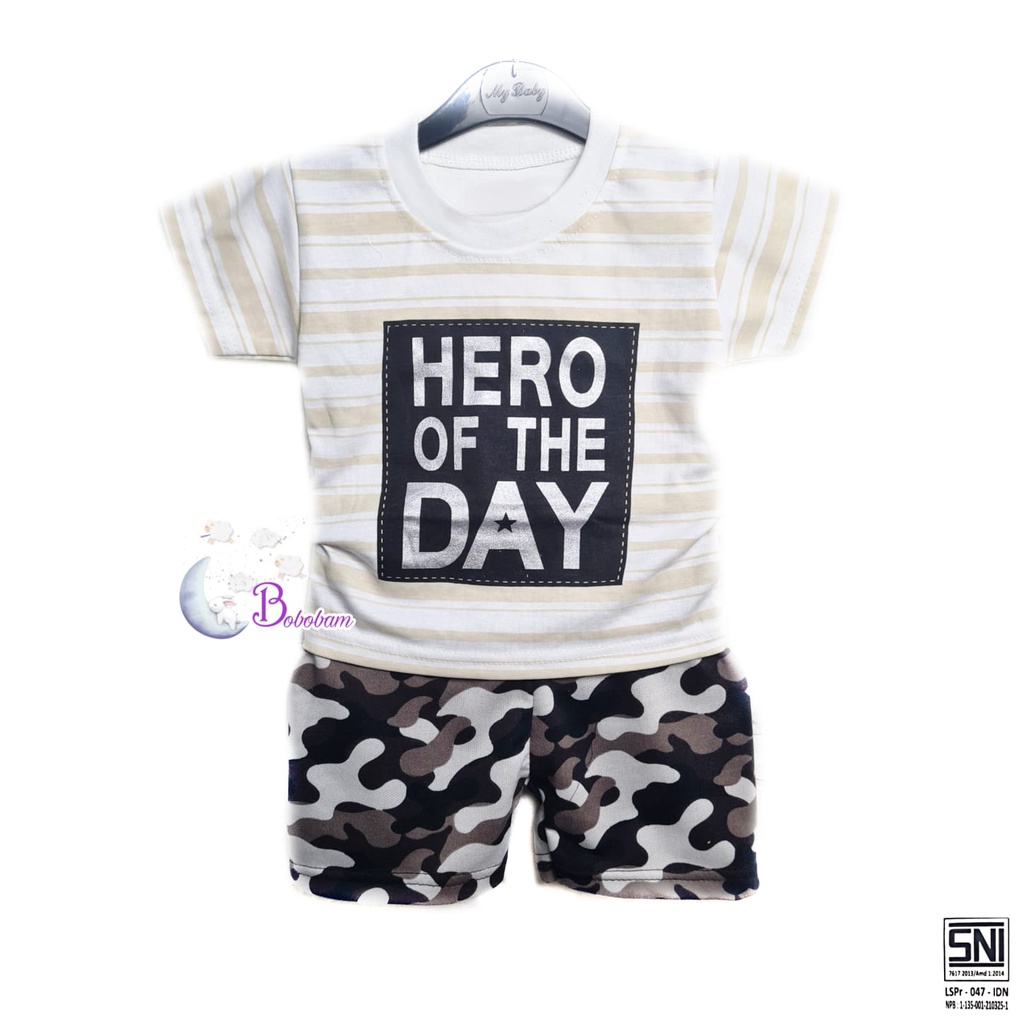 BAJU BAYI ECER CASUAL KASUAL SETELAN HERO OF THE DAY SETELAN ANAK HARGA GROSIR