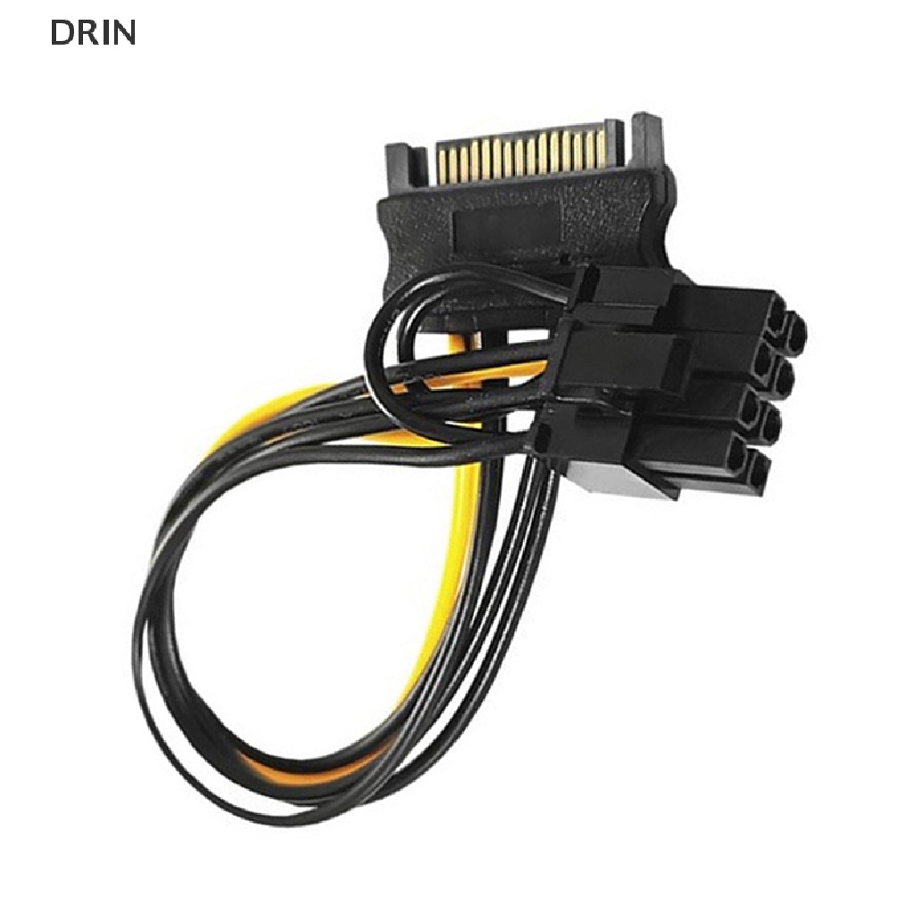 Dr 15pin SATA Male To 8pin PCI-E Kabel Power Supply Untuk Graphics Video Card vn