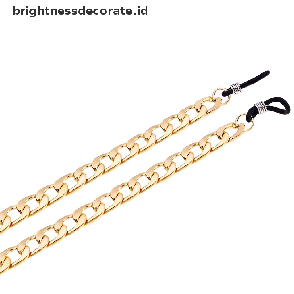 [Birth] Gold Sunglasses Hip Hop Strap Kalung Kacamata Tali Rantai Tali Baca [ID]
