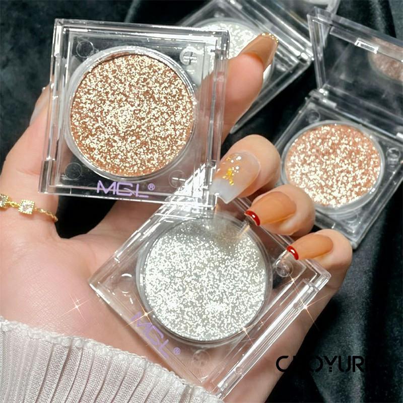 【COD】Highlight / Eyeshadow / Contour Pearl Glitter High-gloss Powder Long Lasting Mencerahkan Payet Ulat Sutra Berbaring Korea Makeup-CH