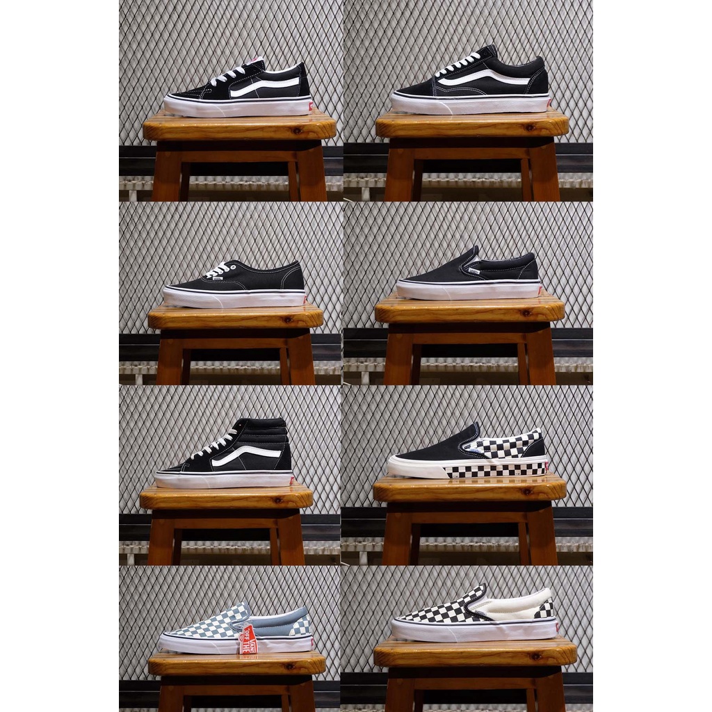 [SALE] DEADSTOCK VANS CLASSIC ORIGINAL OLD SKOOL SLIP ON CHECKERBOARD SK8 HI LOW BNIB BNWB