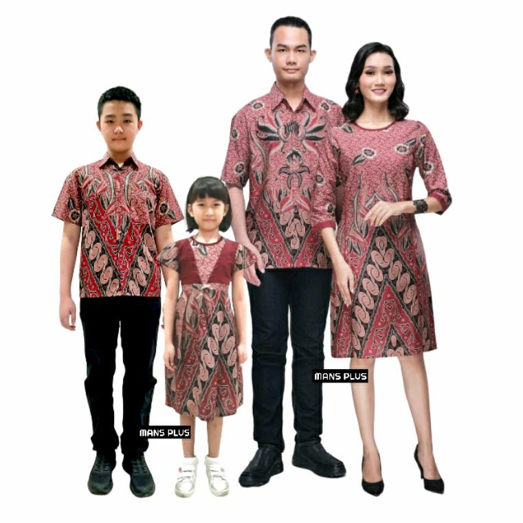 Couple Batik Keluarga Pasangan Dress Jumbo 4L-5L Sarimbit Suami Istri Big Size XXXL Seragam Batik OR