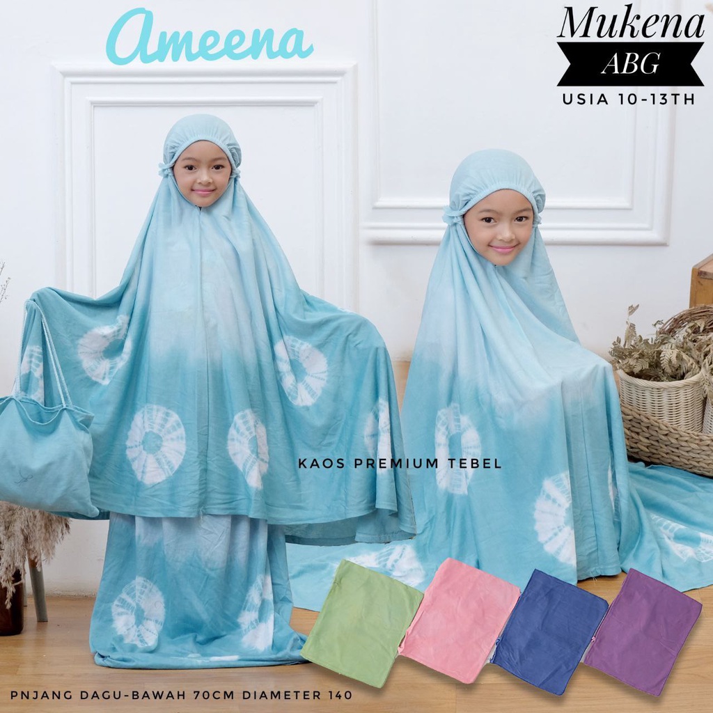 ( NEW ARRIVAL ) Mukena Anak Tanggung 10 - 13 Tahun 4 - 7 Tahun adem Cotton combad halus bali travel Mukena terusan Mukena Pisah atas bawah