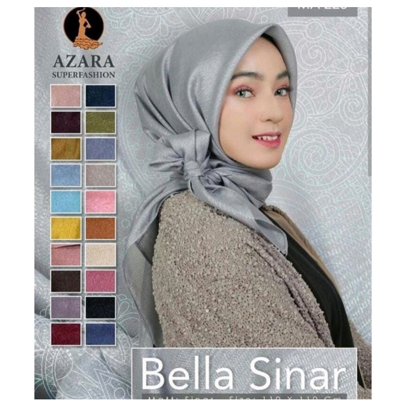 hijab segi empat Bella sinar laser cut ,hijab sinar glamour Az-zahra