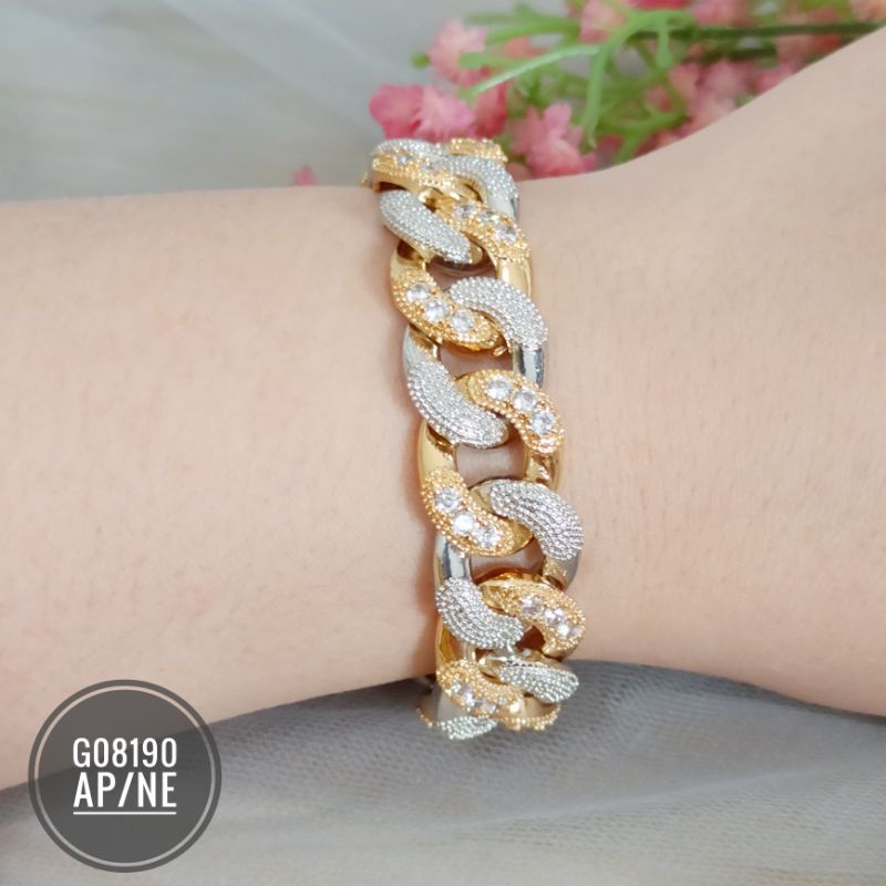 Gelang Fashion Sisik Naga Mixcolor Detail Zircon G08190