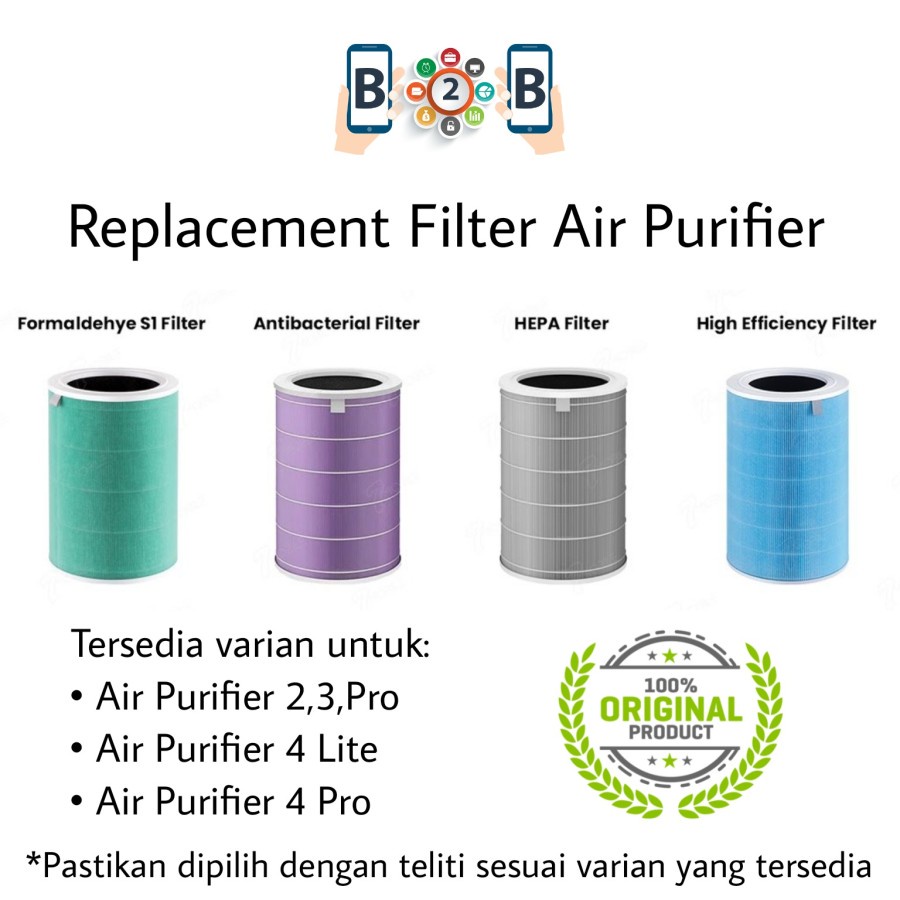 FILTER MIJIA AIR PURIFIER FILTER REPLACEMENT For Gen 1 / 2 / 2S / 2H / 3 / 3H / PRO / 4 Lite / 4 Pro